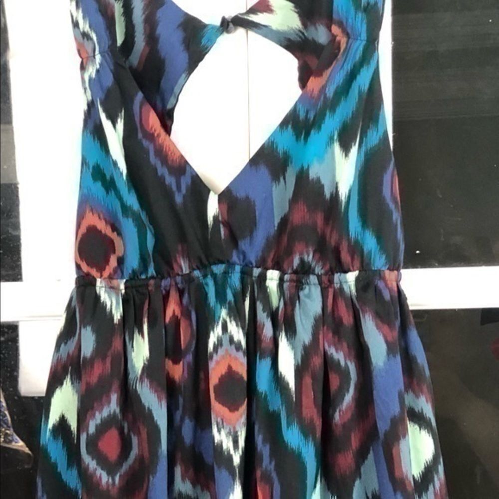 Colorful Roxy sleeveless and low cut dress size M